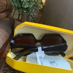 Authentic SWAROVSKI 53mm crystals geometric square sunglasses Swarovski | Accessories | Authentic Swarovski 53mm Crystals  main image 4